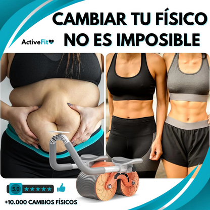 Rodillo Abdominal Activefit® + Cronómetro y Esterilla Gratis